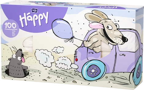 Bella Baby happy dobozos papírzsebkendő, 100 darab
